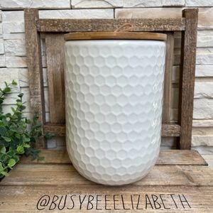 🆕 Honeycomb 🐝 6.5" H Canister / Cellar!